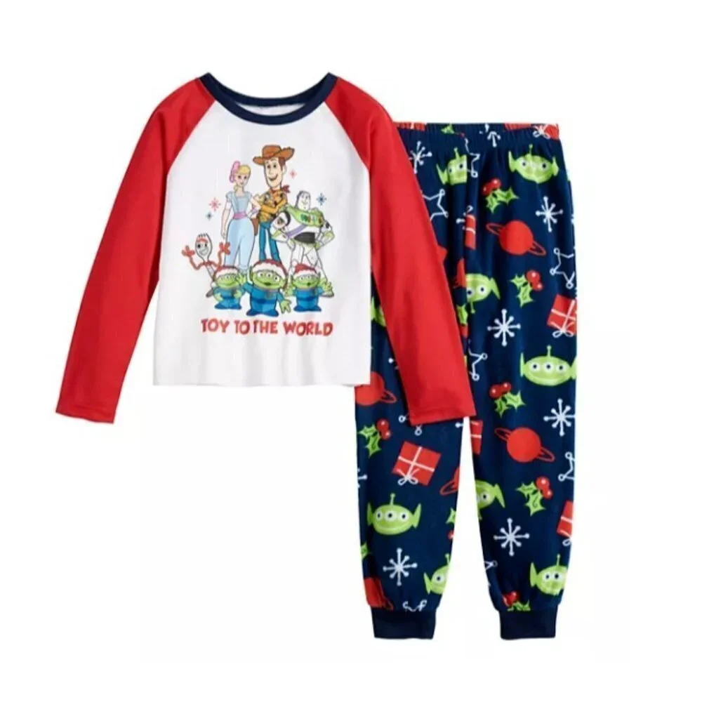 Disney Toy Story 4 2-PC Girl's Pajama Set Christmas Pajama Party NEW Size 8